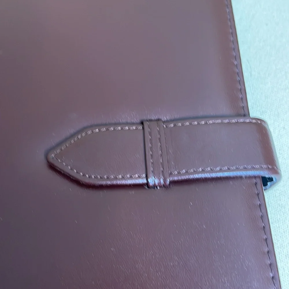 Vintage Burgundy Faux Leather Day Timer / Organizer Billfold